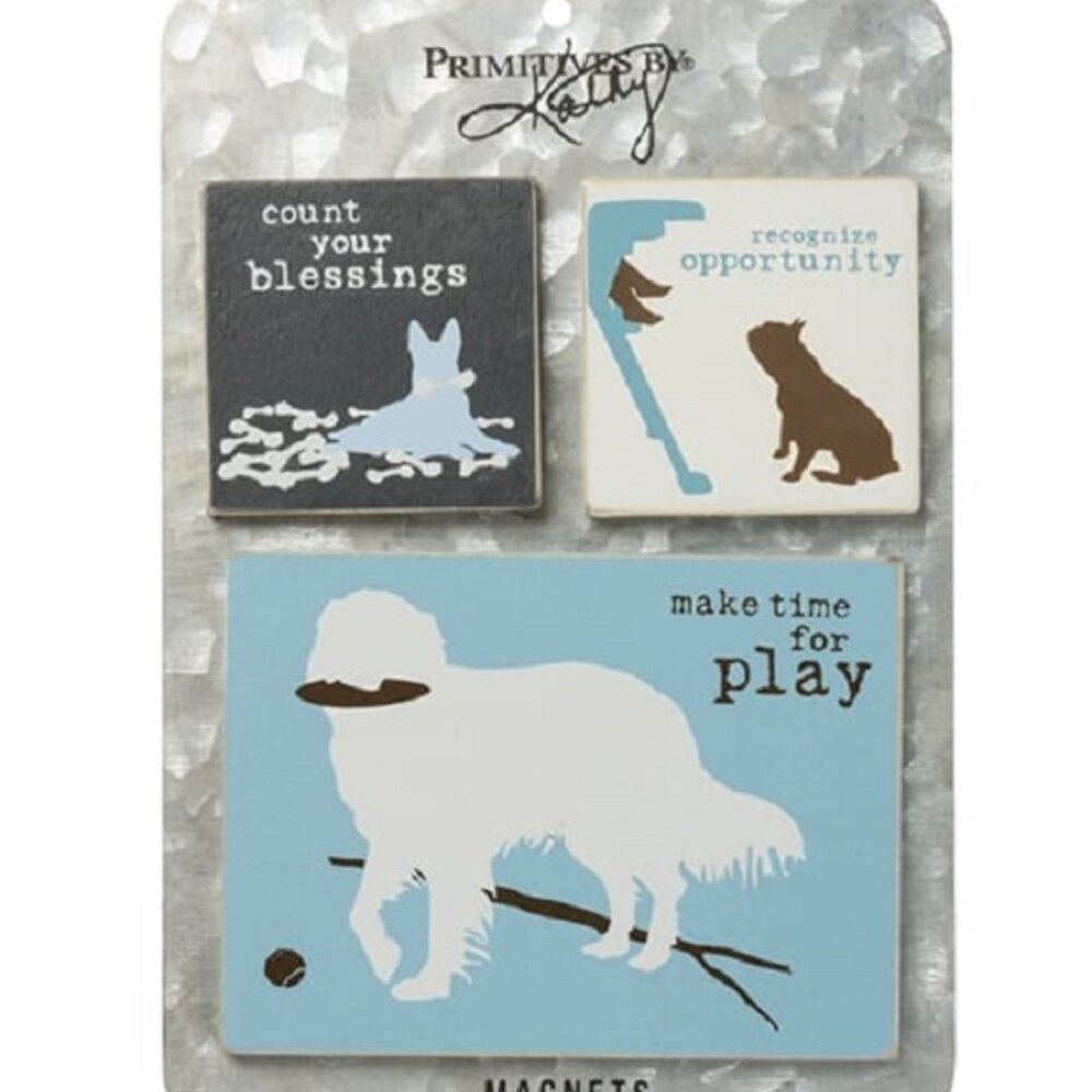 Primitives by Kathy Dog Theme Magnet